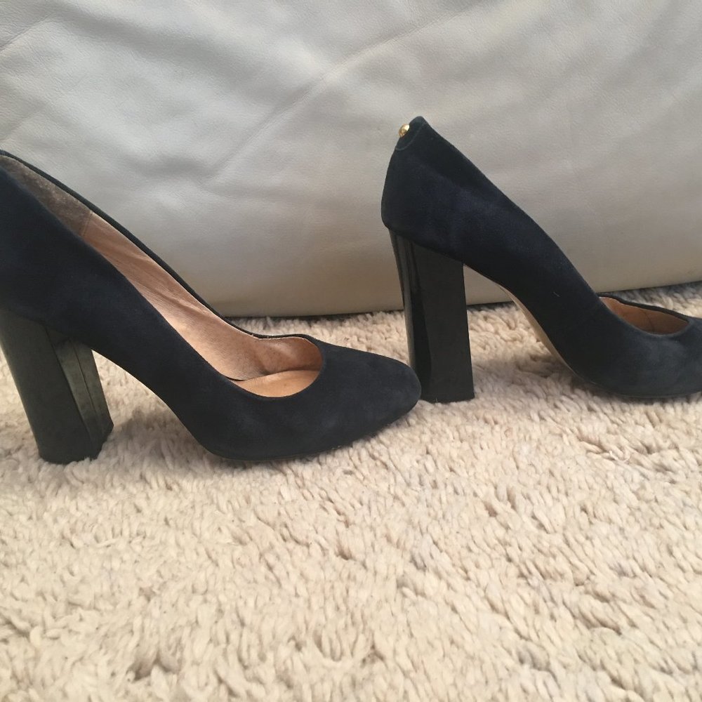Blue Suede Pumps